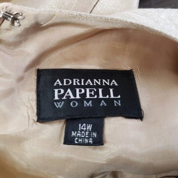 Adrianna Papell Gold Maxi Dress - Picture 5 of 10